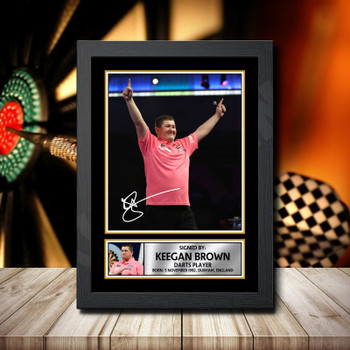 Keegan Brown Signed Autographed Darts Star Poster Print Framed Merch Gift Keegan Brown Signed Autographed Darts Star Poster Print Framed Merch Gift