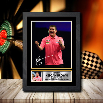 Keegan Brown 2 Signed Autographed Darts Star Poster Print Framed Merch Gift Keegan Brown 2 Signed Autographed Darts Star Poster Print Framed Merch Gift