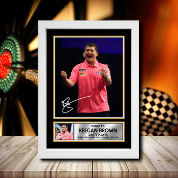 Keegan Brown 2 Signed Autographed Darts Star Poster Print Framed Merch Gift Keegan Brown 2 Signed Autographed Darts Star Poster Print Framed Merch Gift