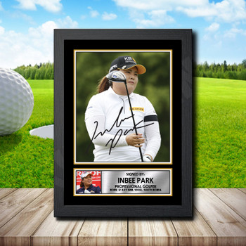 Inbee Park Golf Autographed Poster Print Photo Signature Gift Inbee Park Golf Autographed Poster Print Photo Signature Gift