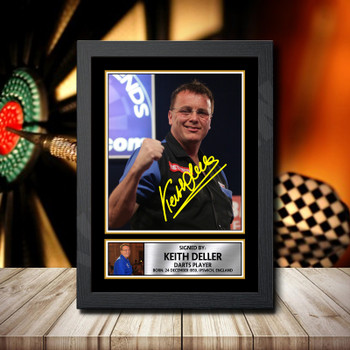 Keith Deller 2 Signed Autographed Darts Star Poster Print Framed Merch Gift Keith Deller 2 Signed Autographed Darts Star Poster Print Framed Merch Gift