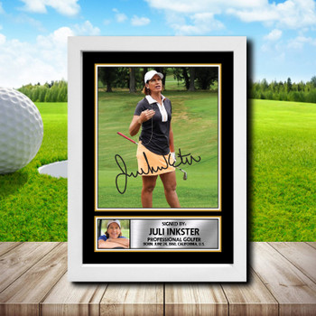 Juli Inkster Golf Autographed Poster Print Photo Signature Gift Juli Inkster Golf Autographed Poster Print Photo Signature Gift