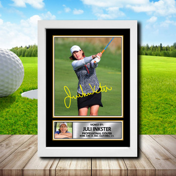 Juli Inkster 2 Golf Autographed Poster Print Photo Signature Gift Juli Inkster 2 Golf Autographed Poster Print Photo Signature Gift