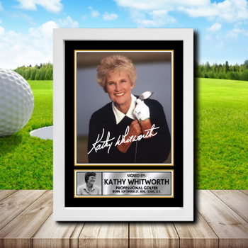 Kathy Whitworth Golf Autographed Poster Print Photo Signature Gift
