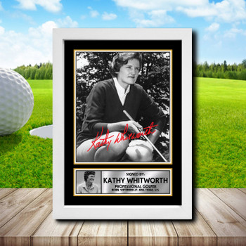 Kathy Whitworth 2 Golf Autographed Poster Print Photo Signature Gift