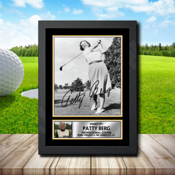 Patty Berg 2 Golf Autographed Poster Print Photo Signature Gift Patty Berg 2 Golf Autographed Poster Print Photo Signature Gift