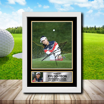 Ryu So-yeon Golf Autographed Poster Print Photo Signature Gift Ryu So-yeon Golf Autographed Poster Print Photo Signature Gift