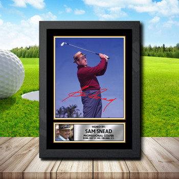 Sam Snead Golf Autographed Poster Print Photo Signature Gift Sam Snead Golf Autographed Poster Print Photo Signature Gift