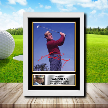 Sam Snead Golf Autographed Poster Print Photo Signature Gift Sam Snead Golf Autographed Poster Print Photo Signature Gift