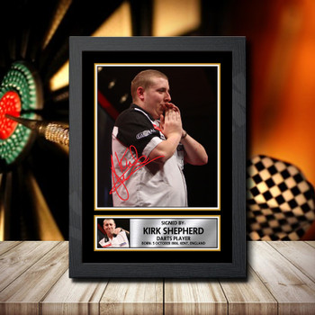 Kirk Shepherd 2 Signed Autographed Darts Star Poster Print Framed Merch Gift Kirk Shepherd 2 Signed Autographed Darts Star Poster Print Framed Merch Gift