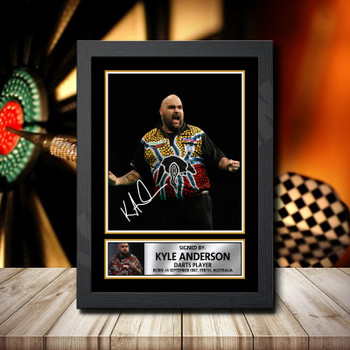 Kyle Anderson Signed Autographed Darts Star Poster Print Framed Merch Gift Kyle Anderson Signed Autographed Darts Star Poster Print Framed Merch Gift
