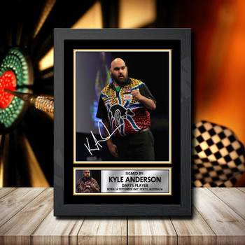 Kyle Anderson 2 Signed Autographed Darts Star Poster Print Framed Merch Gift Kyle Anderson 2 Signed Autographed Darts Star Poster Print Framed Merch Gift