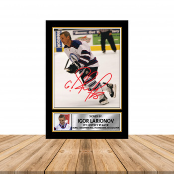 Igor Larionov Ice Hockey Autographed Poster Print Photo Signature Gift Igor Larionov Ice Hockey Autographed Poster Print Photo Signature Gift