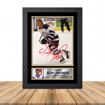 Igor Larionov Ice Hockey Autographed Poster Print Photo Signature Gift Igor Larionov Ice Hockey Autographed Poster Print Photo Signature Gift