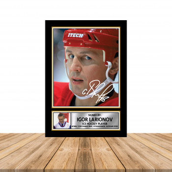 Igor Larionov 2 Ice Hockey Autographed Poster Print Photo Signature Gift Igor Larionov 2 Ice Hockey Autographed Poster Print Photo Signature Gift