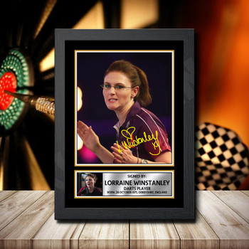 Lorraine Winstanley 2 Signed Autographed Darts Star Poster Print Framed Merch Gift Lorraine Winstanley 2 Signed Autographed Darts Star Poster Print Framed Merch Gift