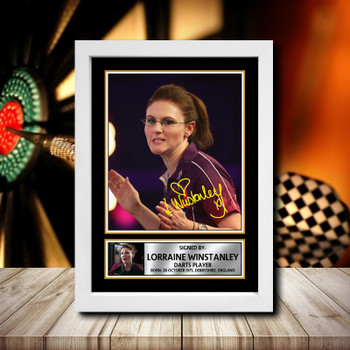 Lorraine Winstanley 2 Signed Autographed Darts Star Poster Print Framed Merch Gift Lorraine Winstanley 2 Signed Autographed Darts Star Poster Print Framed Merch Gift
