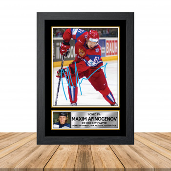 Maxim Afinogenov Ice Hockey Autographed Poster Print Photo Signature Gift Maxim Afinogenov Ice Hockey Autographed Poster Print Photo Signature Gift