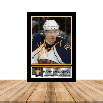 Maxim Afinogenov 2 Ice Hockey Autographed Poster Print Photo Signature Gift Maxim Afinogenov 2 Ice Hockey Autographed Poster Print Photo Signature Gift