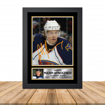 Maxim Afinogenov 2 Ice Hockey Autographed Poster Print Photo Signature Gift Maxim Afinogenov 2 Ice Hockey Autographed Poster Print Photo Signature Gift