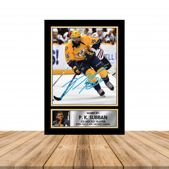 P.K. Subban Ice Hockey Autographed Poster Print Photo Signature Gift P.K. Subban Ice Hockey Autographed Poster Print Photo Signature Gift