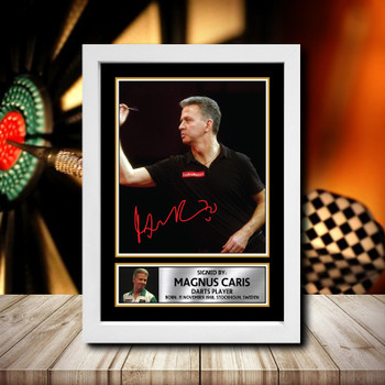 Magnus Caris 2 Signed Autographed Darts Star Poster Print Framed Merch Gift Magnus Caris 2 Signed Autographed Darts Star Poster Print Framed Merch Gift
