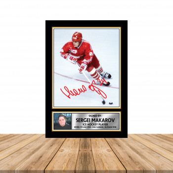 Sergei Makarov 2 Ice Hockey Autographed Poster Print Photo Signature Gift Sergei Makarov 2 Ice Hockey Autographed Poster Print Photo Signature Gift