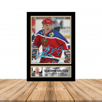 Vladimir Krutov Ice Hockey Autographed Poster Print Photo Signature Gift Vladimir Krutov Ice Hockey Autographed Poster Print Photo Signature Gift