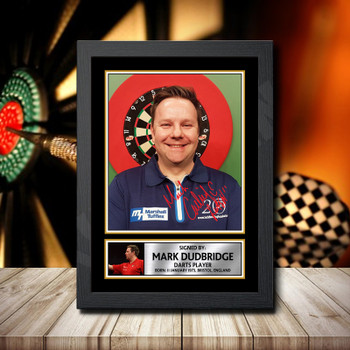 Mark Dudbridge 2 Signed Autographed Darts Star Poster Print Framed Merch Gift Mark Dudbridge 2 Signed Autographed Darts Star Poster Print Framed Merch Gift