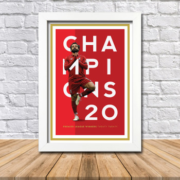 Champions of England Liverpool Mo Salah Limited Edition Poster Print 2020 Champions of England Liverpool Mo Salah Limited Edition Poster Print 2020