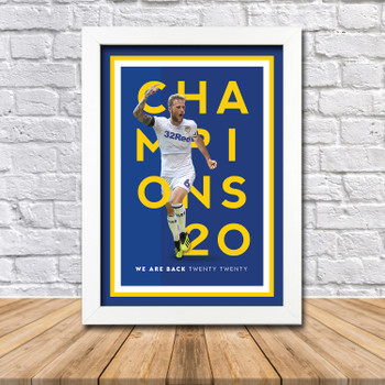 Leeds United Champions 2020 Football Gift - Liam Cooper Limited Edition Poster Print