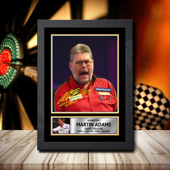 Martin Adams 2 Signed Autographed Darts Star Poster Print Framed Merch Gift Martin Adams 2 Signed Autographed Darts Star Poster Print Framed Merch Gift