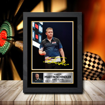 Martin Schindler Signed Autographed Darts Star Poster Print Framed Merch Gift Martin Schindler Signed Autographed Darts Star Poster Print Framed Merch Gift