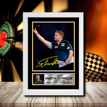 Martin Schindler 2 Signed Autographed Darts Star Poster Print Framed Merch Gift Martin Schindler 2 Signed Autographed Darts Star Poster Print Framed Merch Gift