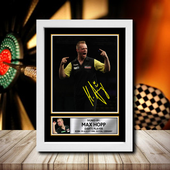 Max Hopp 2 Signed Autographed Darts Star Poster Print Framed Merch Gift Max Hopp 2 Signed Autographed Darts Star Poster Print Framed Merch Gift