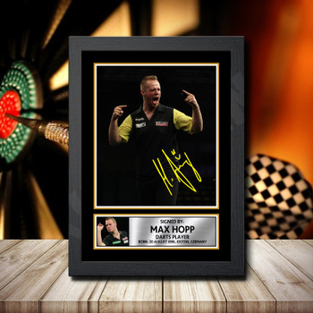 Max Hopp 2 Signed Autographed Darts Star Poster Print Framed Merch Gift Max Hopp 2 Signed Autographed Darts Star Poster Print Framed Merch Gift