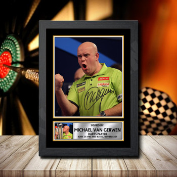 Michael Van Gerwen Signed Autographed Darts Star Poster Print Framed Merch Gift Michael Van Gerwen Signed Autographed Darts Star Poster Print Framed Merch Gift