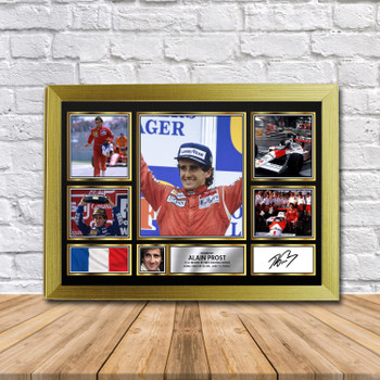 Alain Prost Motorsport Gift Autographed Star Poster Print Merch Gift