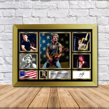 Bruce Springsteen Music Gift Framed Autographed Star Poster Print Merch Gift Bruce Springsteen Music Gift Framed Autographed Star Poster Print Merch Gift