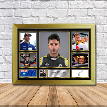 Daniel Ricciardo Formula 1 Gift Framed Autographed Star Poster Print Merch Gift Daniel Ricciardo Formula 1 Gift Framed Autographed Star Poster Print Merch Gift