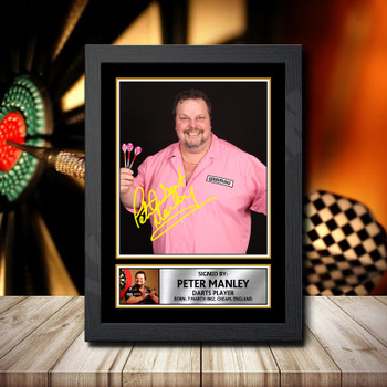 Peter Manley 2 Signed Autographed Darts Star Poster Print Framed Merch Gift