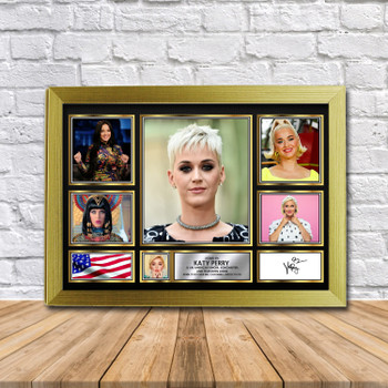 Katy Perry (2) Music Gift Framed Autographed Star Poster Print Merch Gift