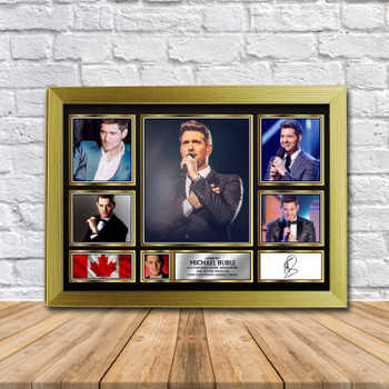 Michael Buble Music Gift Framed Autographed Star Poster Print Merch Gift