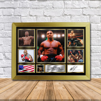 Mike Tyson Boxing Gift Framed Autographed Star Poster Print Merch Gift Mike Tyson Boxing Gift Framed Autographed Star Poster Print Merch Gift