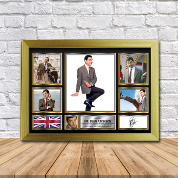 Mr Bean Rowan Atkinson Movie Gift Framed Autographed Star Poster Print Merch Gift