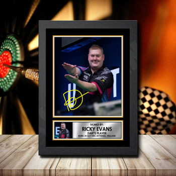 Ricky Evans Signed Autographed Darts Star Poster Print Framed Merch Gift