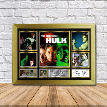 The Incredible Hulk Movie Gift Framed Autographed Star Poster Print Merch Gift