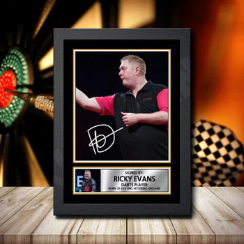 Ricky Evans 2 Signed Autographed Darts Star Poster Print Framed Merch Gift