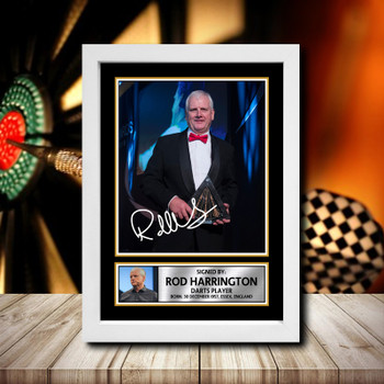 Rod Harrington Signed Autographed Darts Star Poster Print Framed Merch Gift Rod Harrington Signed Autographed Darts Star Poster Print Framed Merch Gift