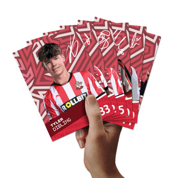 Southampton Players SIGNED A6 Poster Pack - 6 Autographed Poster Print Cards (Dibling, Onuachu, Bednarek, Lallana, Ramsdale, Juric) Southampton Players SIGNED A6 Poster Pack - 6 Autographed Poster Print Cards (Dibling, Onuachu, Bednarek, Lallana, Ramsdale, Juric)